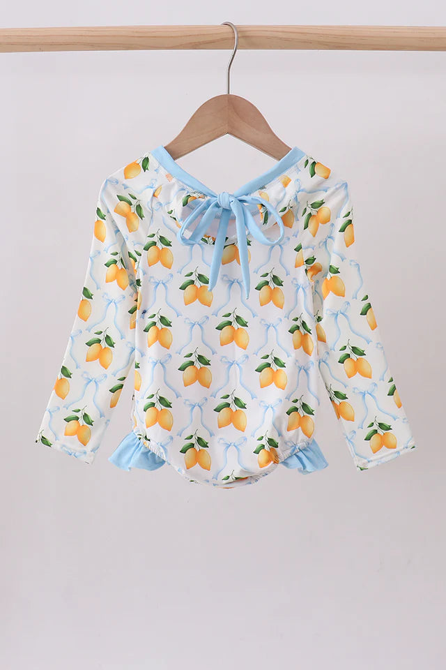 Blue Bow Lemon Rashguard