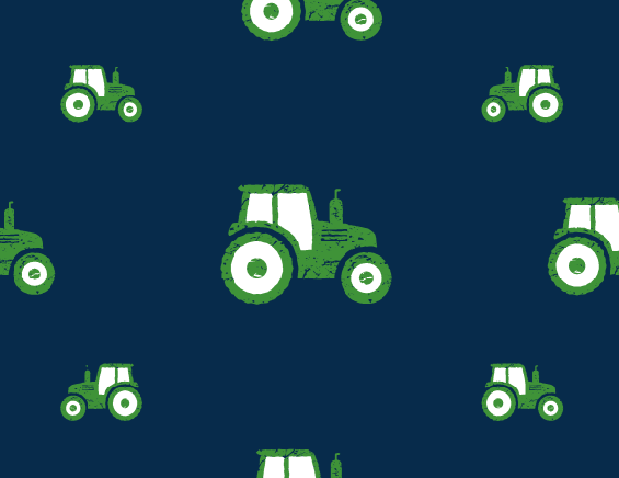Boys Backpack - Tractors on Navy