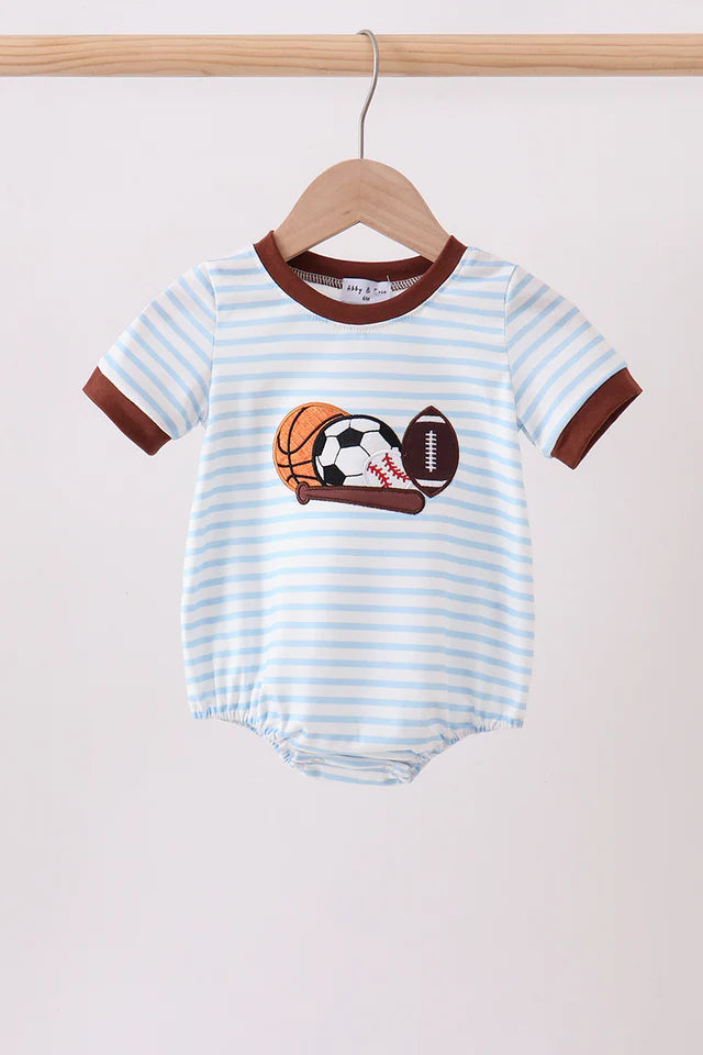 Sports Striped Applique Bubble