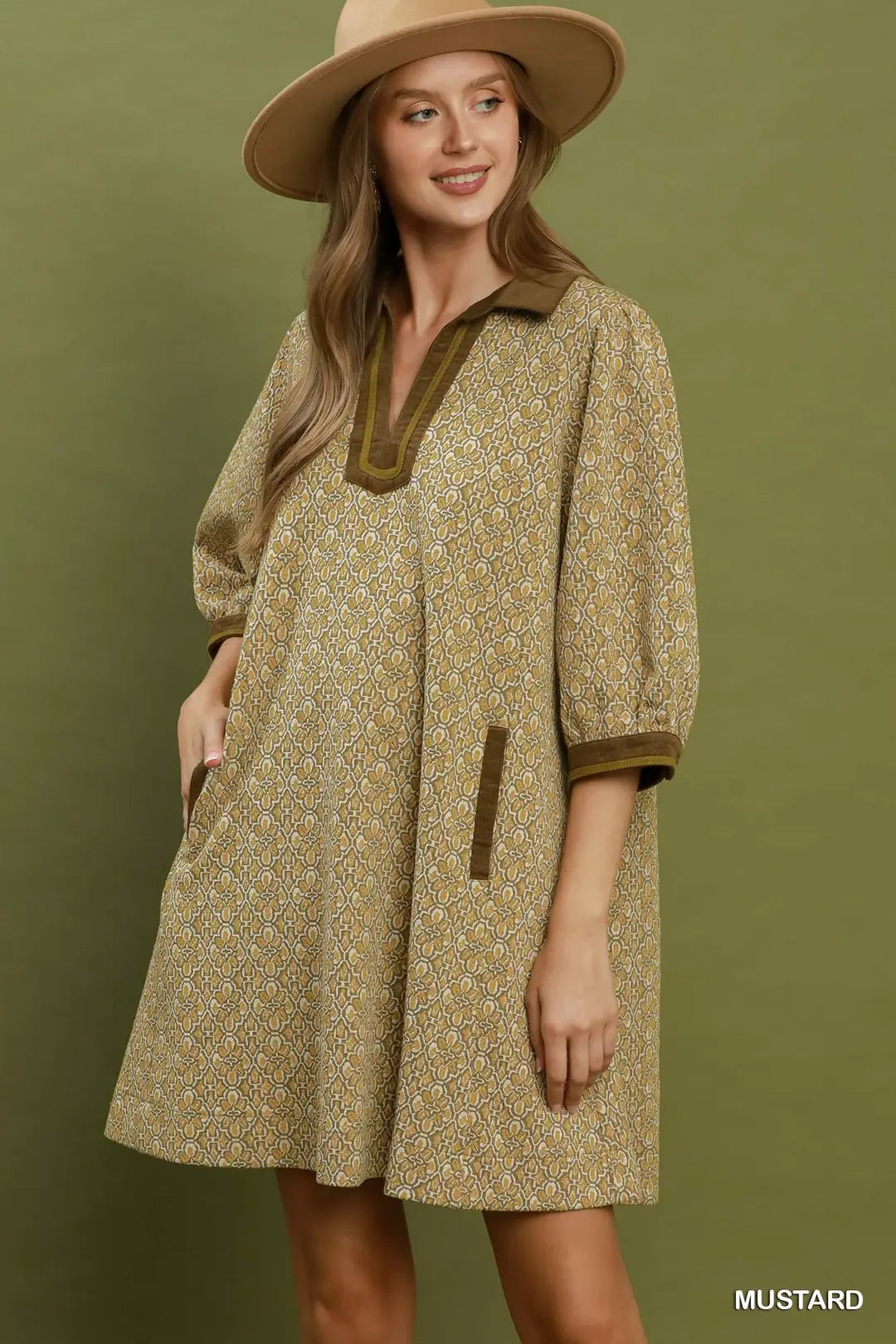 Mix Media Jacquard Dress