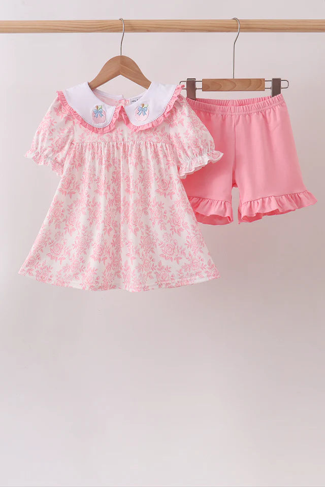 Pink Rose Vintage Apple Set
