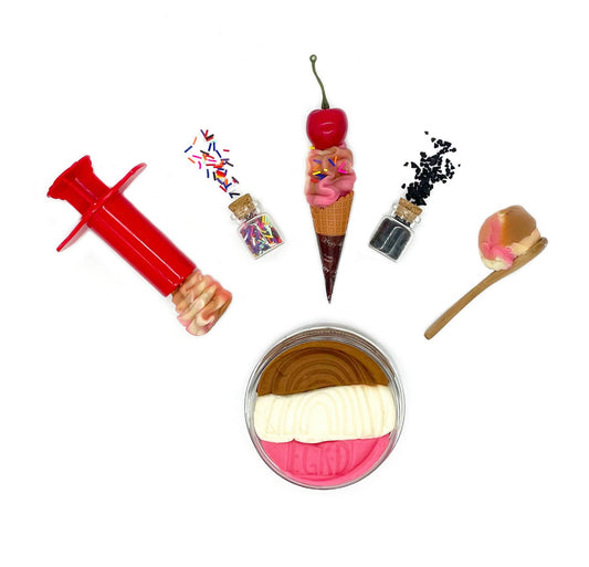 Ice Cream Play Dough Kit Neapolitan, Scented