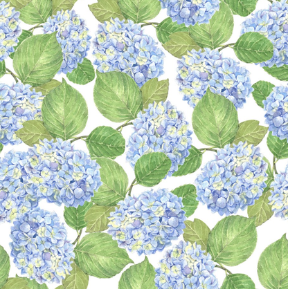 Girls Spring Smocked Romper - Blue Hydrangeas