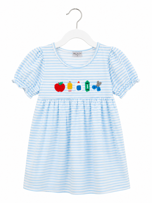 Blue School Apple French Knot Dress