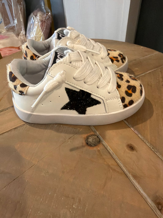 Toddler Shoes - Leopard Black Star