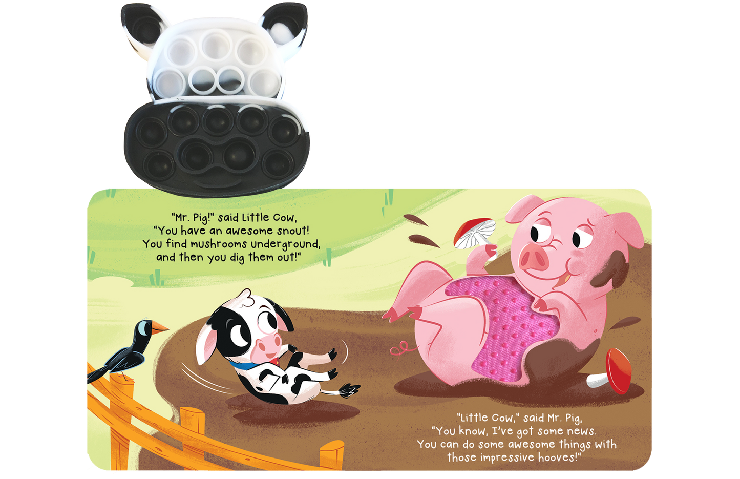 Little Cow - Your Sensory Fidget Friend with Furry Cover