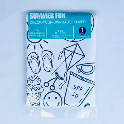 Kids Summer Art Activity | Coloring Tablecloth | Bucket List
