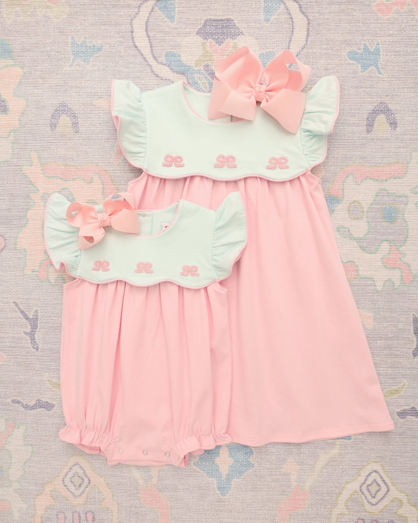 French Knot Bow Scallop Dress