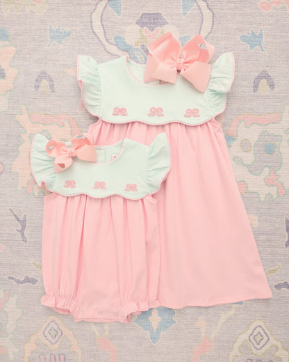 French Knot Bow Scallop Dress