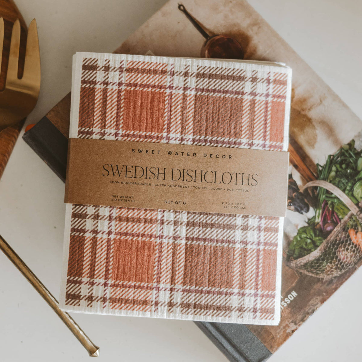 Fall Pattern Swedish Dishcloths - Set of 6