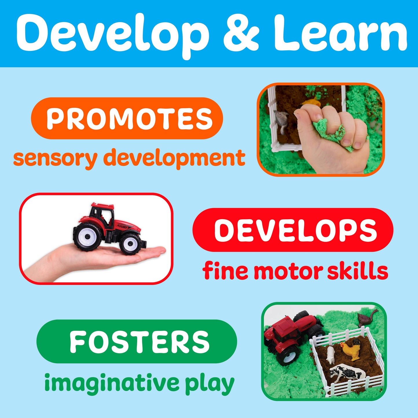 Sensory Bin Farm Activity Kit for Kids