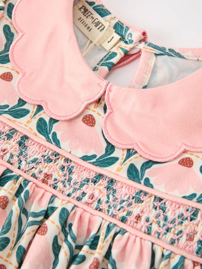 Geometric Floral Girls Dress