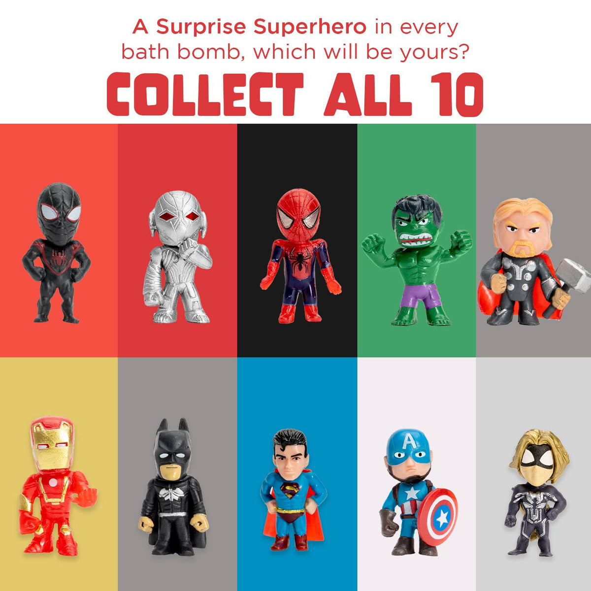Superhero Bath Bomb for Kids with Toy Inside (1 Pack)