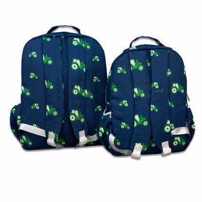 Boys Backpack - Tractors on Navy