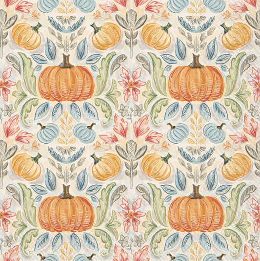 Fall Toile Pumkins Cocktail Napkins 20 ct Fall Autumn