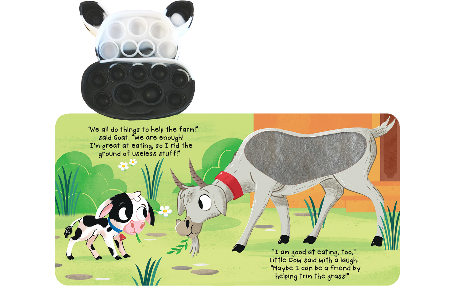 Little Cow - Your Sensory Fidget Friend with Furry Cover