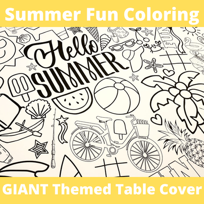 Kids Summer Art Activity | Coloring Tablecloth | Bucket List