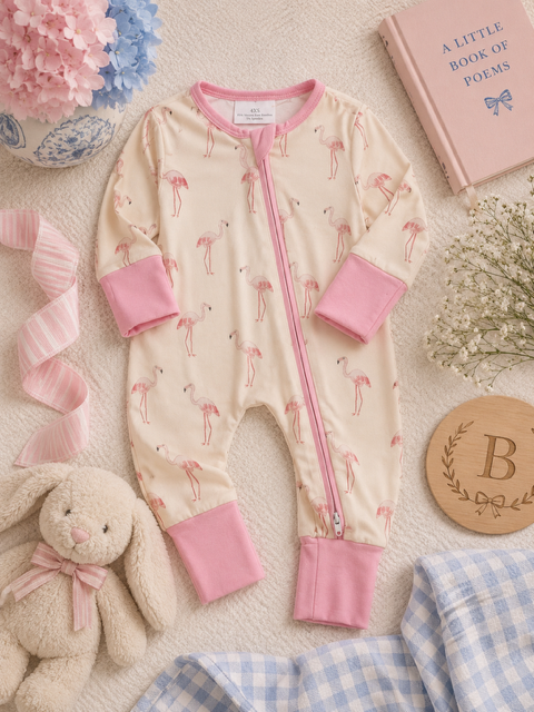 B&B Pink Flamingo Zip Sleeper