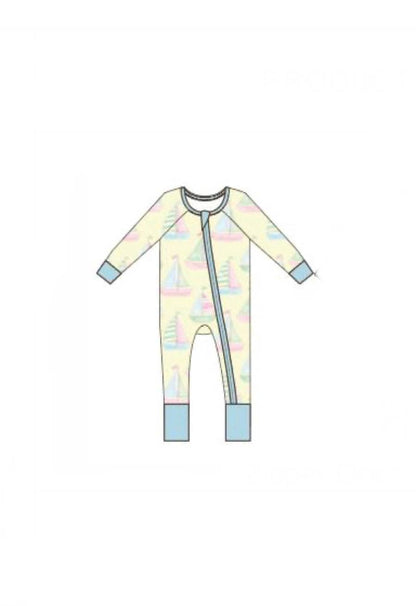 Sailboat Zipper Onesie