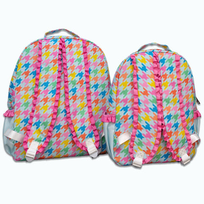 School Backpack - Houndstooth