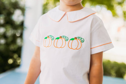 Proper Pumpkins Gingham Shorts Set