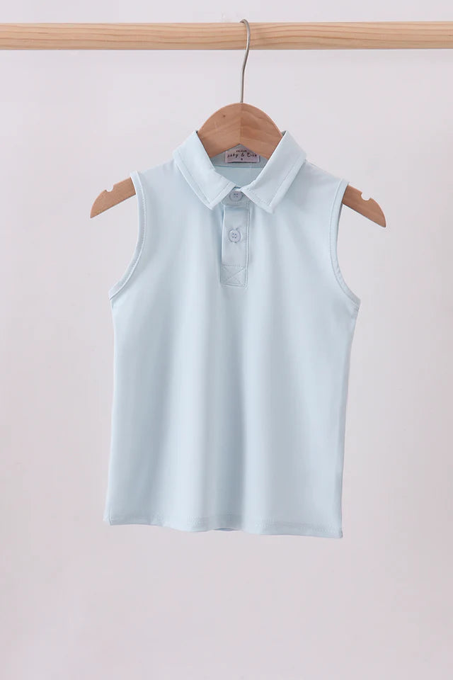 Sky Everyday Knit Collared Tank