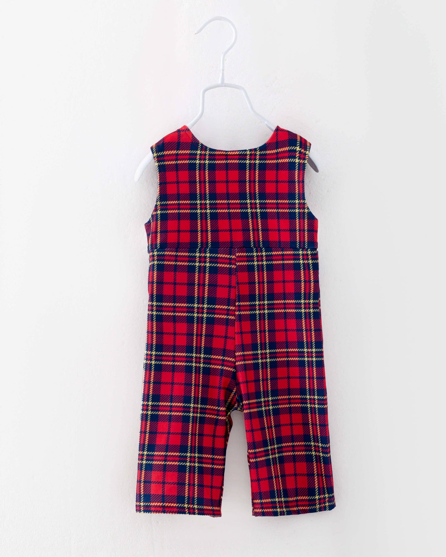 Plaid Santa Smocked Romper