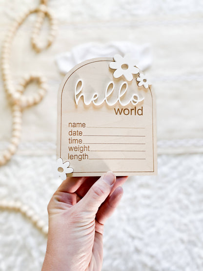 Wooden Monthly Milestone Set - Daisy