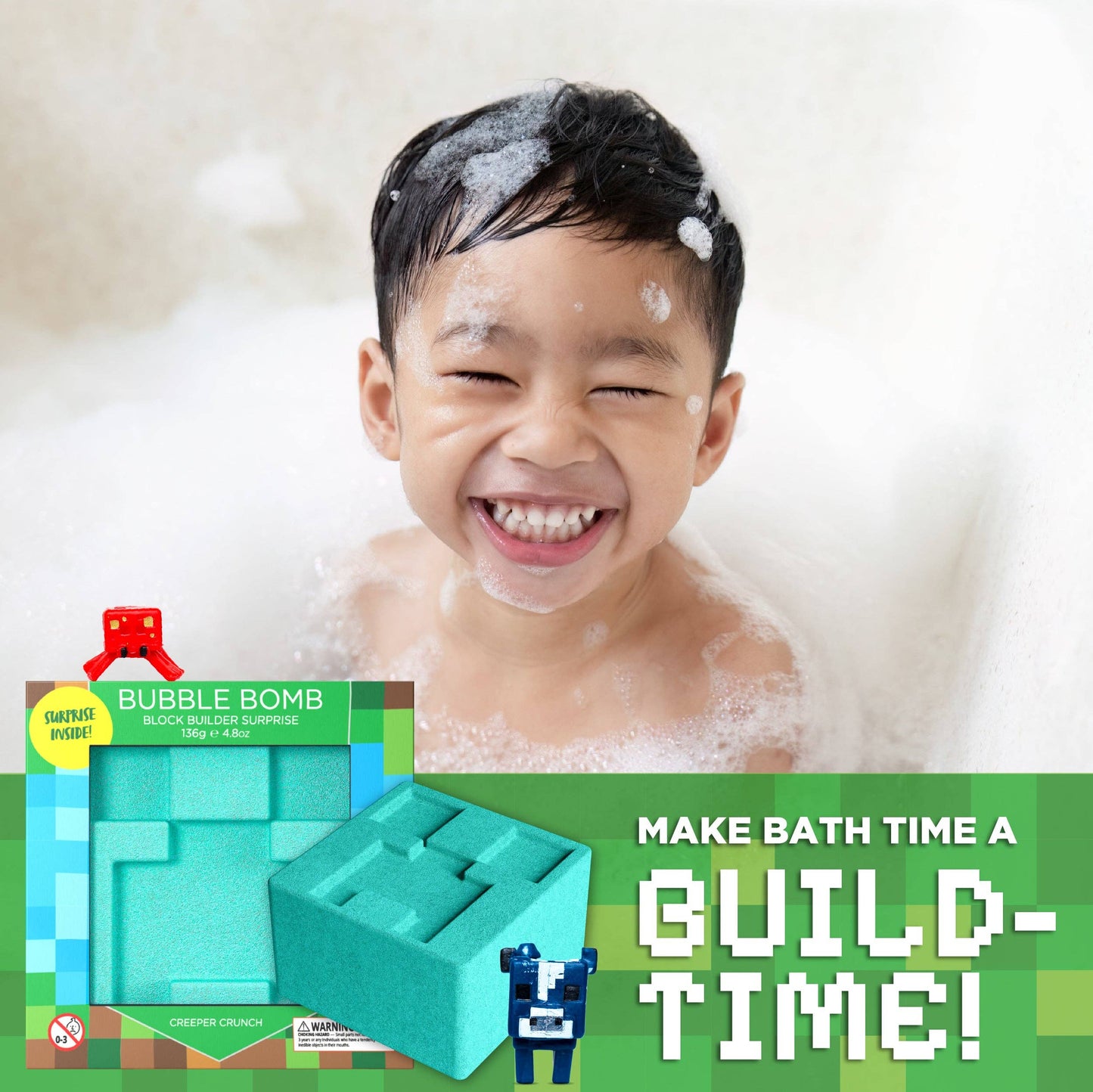 Block Builder Bath Bomb for Kids (1 Pack)