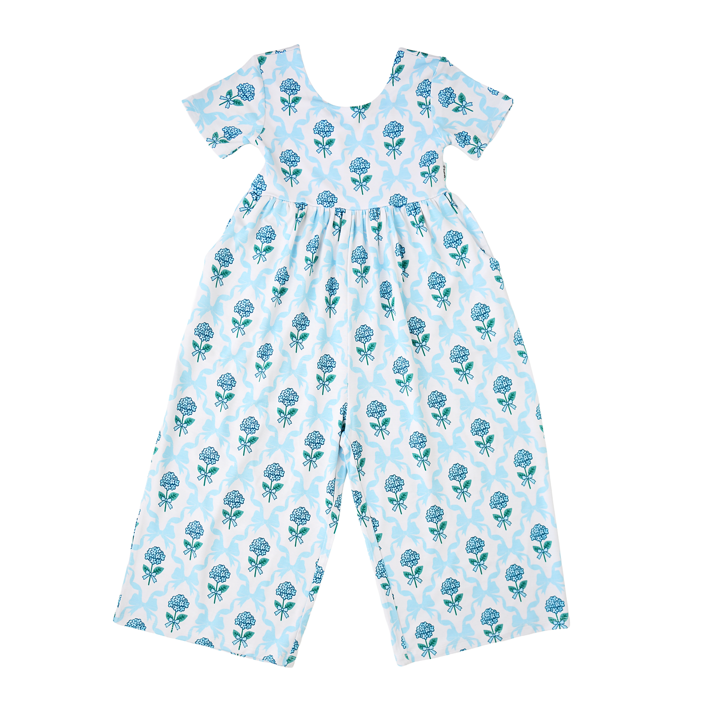 Savannah WIDE LEG ROMPER Bamboo Floral Kids Clothing Outfit