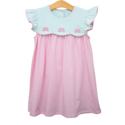 French Knot Bow Scallop Dress