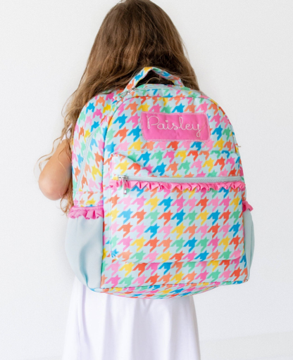 School Backpack - Houndstooth
