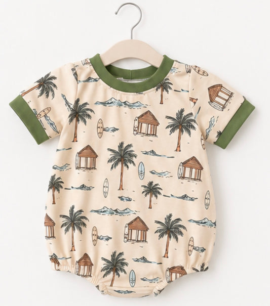 Beach print surf bubble