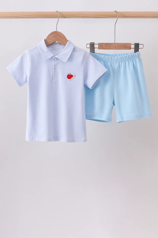 Blue Stripe Apple Pocket Set