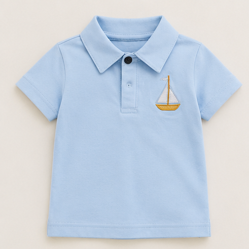 Sailboat Blue Polo