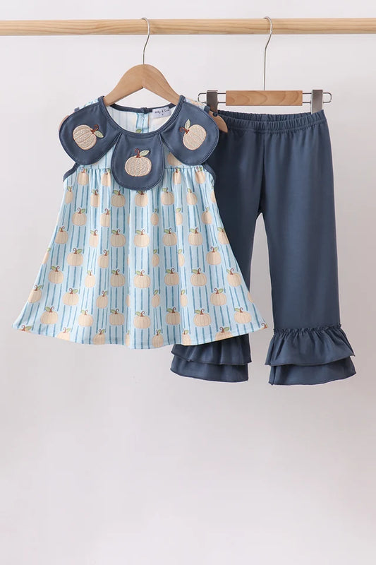Blue Pumpkin Ruffle Pant Set