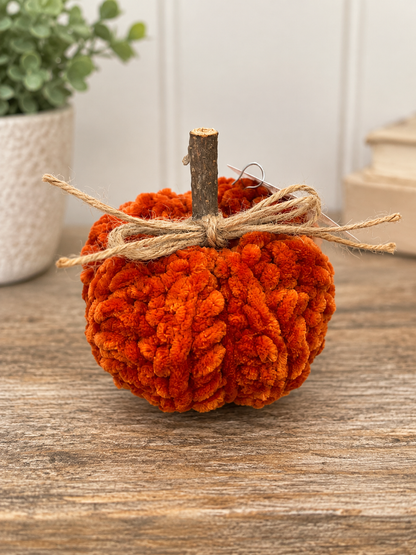Handmade Chunky Yarn Pumpkins