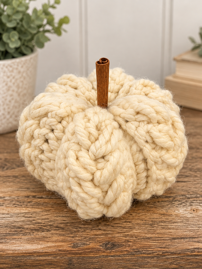 Handmade Chunky Yarn Pumpkins