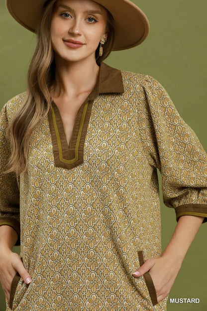 Mix Media Jacquard Dress