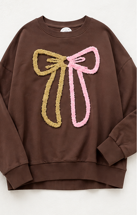 Chocolate Bow Sweatshirt