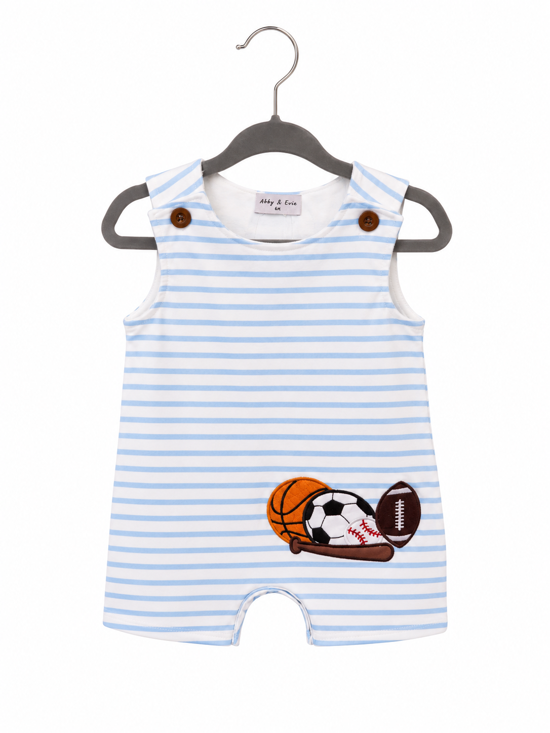 Sports Stripe Applique Jon Jon