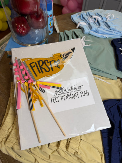 First & Last Day of School Pennants + Flags