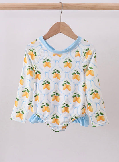 Blue Bow Lemon Rashguard
