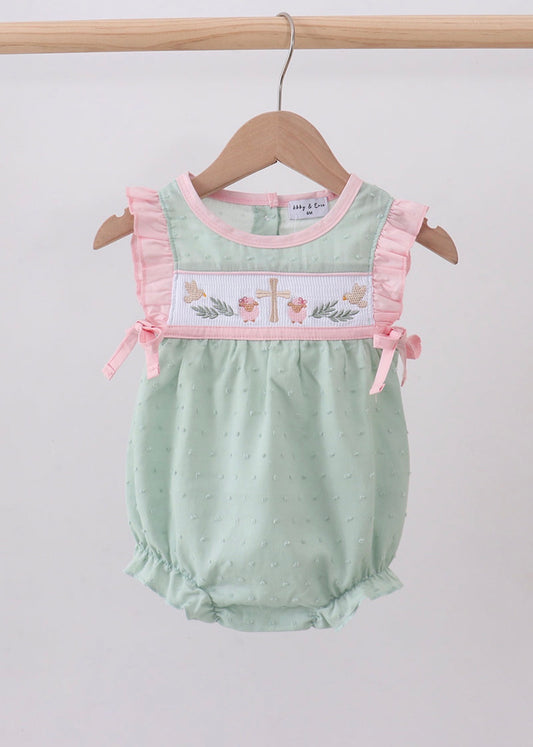 Green Swiss Dot Sheep Bubble