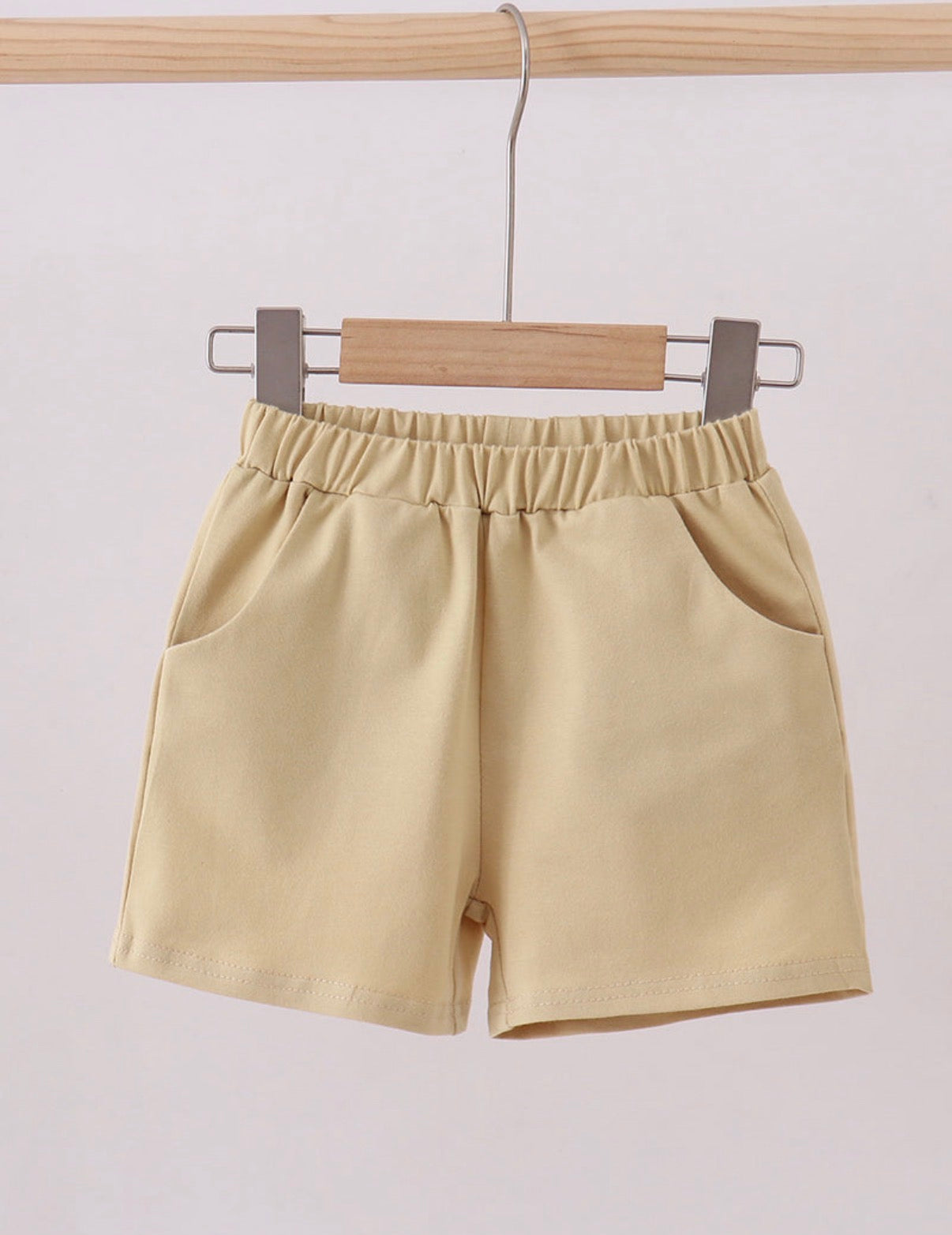Blue & white stripe drawstring shorts