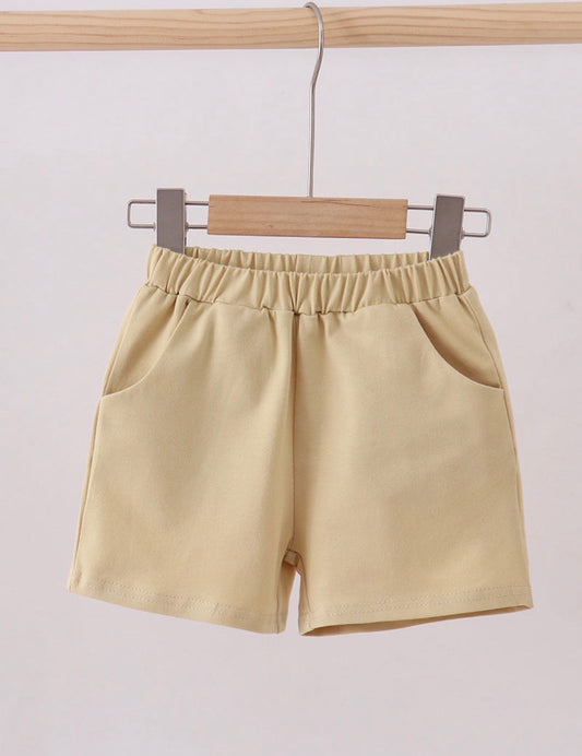 Blue & white stripe drawstring shorts