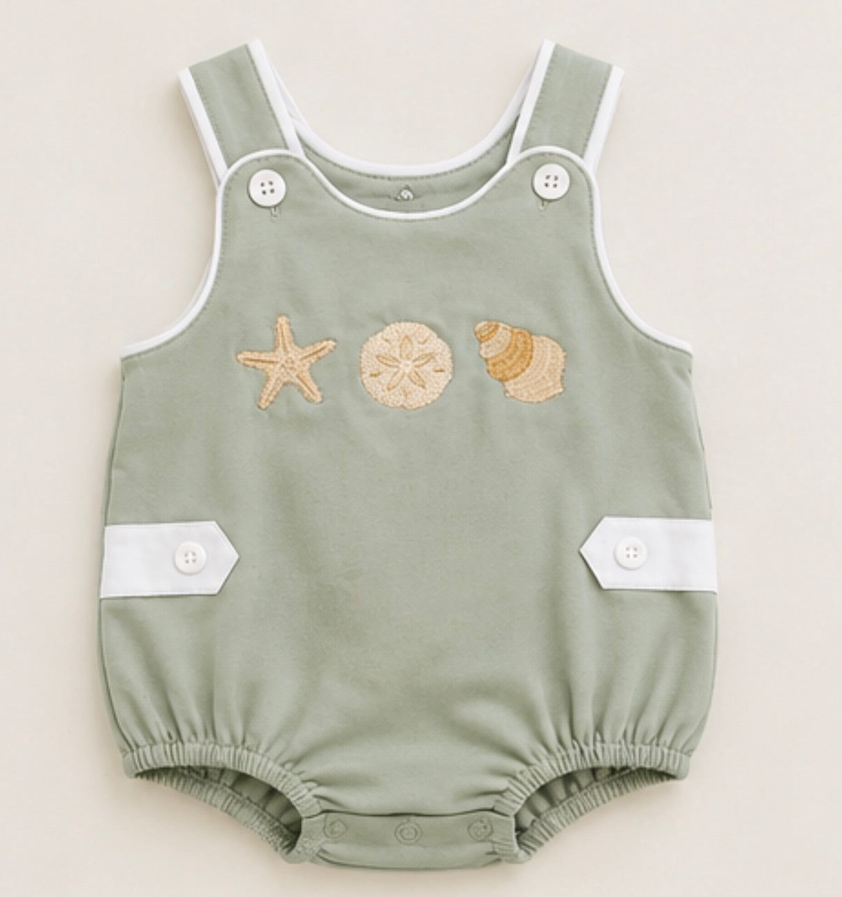 Shell Beach Sage Bubble No Ruffle