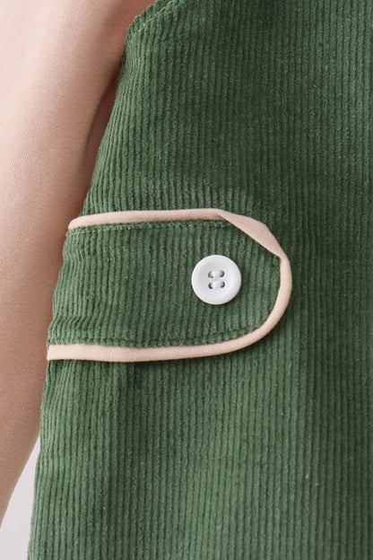 Green Corduroy Jon Jon Set