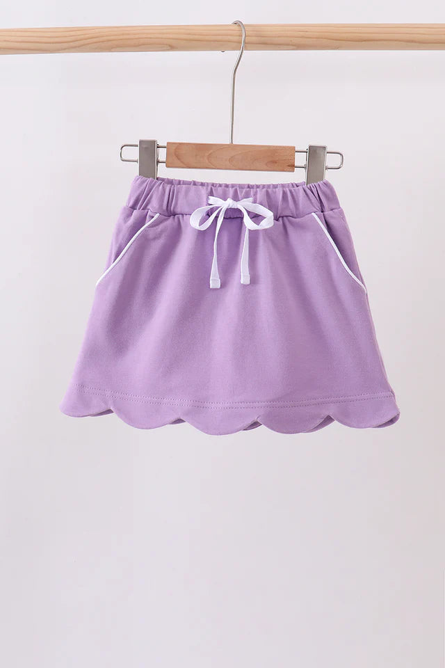 Scalloped Skort - Lilac