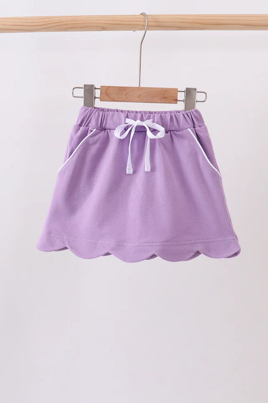 Scalloped Skort - Lilac
